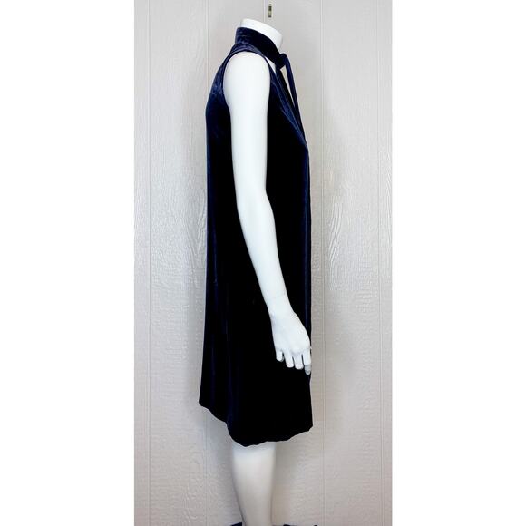 LAFAYETTE 148 Silk Velvet Navy Bow Sleeveless Mini Dress SMALL NWT $498 - Picture 8 of 13